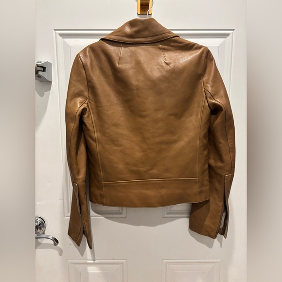 THEORY
Leather Moto Jacket In Distressed Tan - Picture 3 of 6